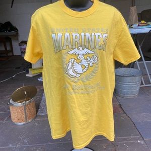 Yellow U.S. Marines tee.